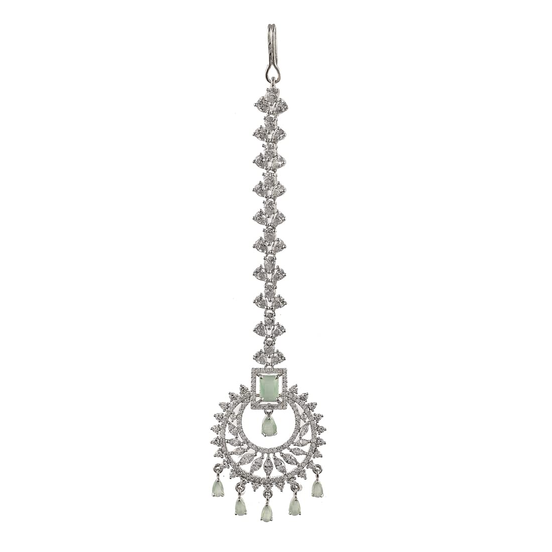 VOYLLA CZ Elegance Emerald Cut CZ Maang Tika
