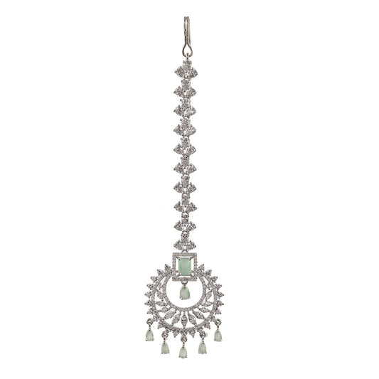 VOYLLA CZ Elegance Emerald Cut CZ Maang Tika