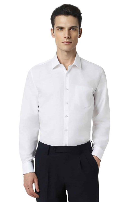 Van Heusen Men's Slim Fit Shirt (VHSFFSLBA14081_Ceramic White 39)