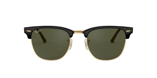 Ray-Ban Unisex UV Protected Green Lens CLUBMASTER Sunglasses - 0RB3016W036549