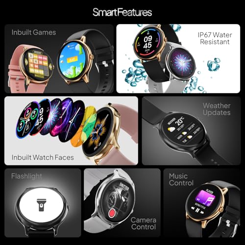 Fire-Boltt Phoenix Pro Smart Watch 1.39 inch Bluetooth Calling, AI Voice Assistant, Metal Body with 120+ Sports Modes, SpO2, Heart Rate Monitoring (Gold Pink)
