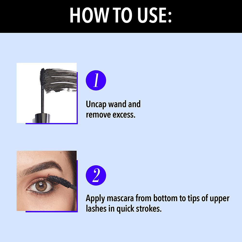 Blue Heaven Lash Twist Curling Mascara Waterproof Black | Quick Dry | No Clumping | Long Lasting Mascara for Women | 12ml