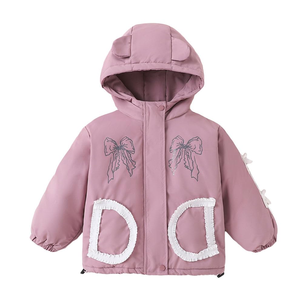 Hopscotch Girls Polyester Waist Length Jackets in Purple Color For Ages (2-3 Years)