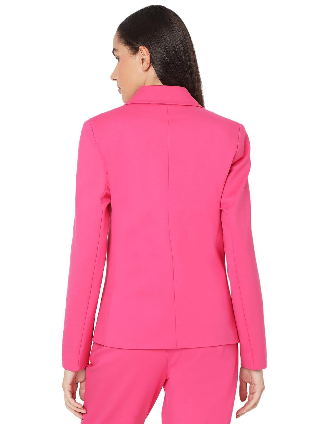 VERO MODA Women's Regular Fit Pink Blazer