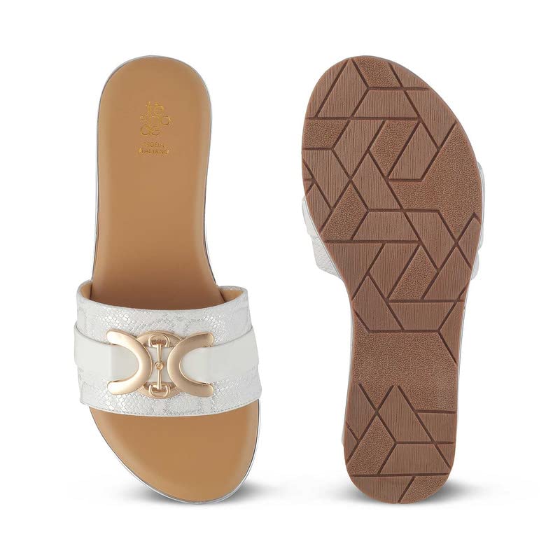 tresmode 239-JOY White Smart Casual Flats EU/38 UK/5