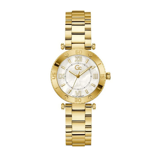 Gc Womens 34 mm Muse White Dial Stainless Steel Analog Watch - Z05003L1MF