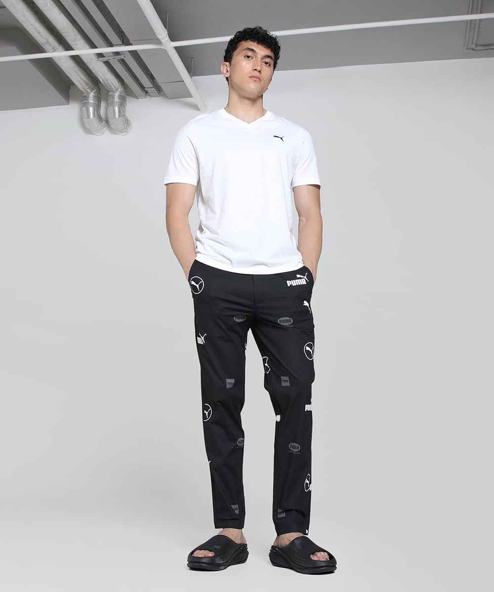 Puma Men, AOP Woven Lounge pant WB-OP, Black-White - XL (68790701)