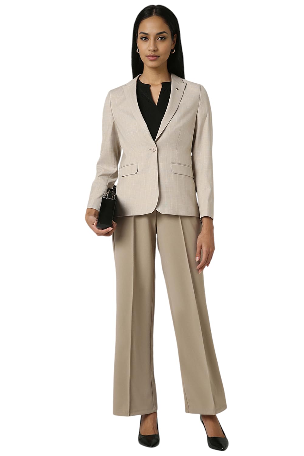 Van Heusen Women's Blazer (VWBZCRGPN47541_Beige
