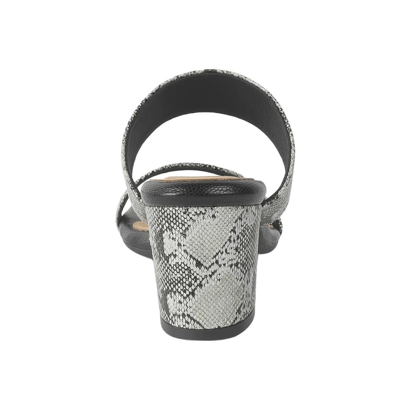 tresmode Rentu Women's Pewter Dress Block Heel Sandals in Size 7 UK / 40 EU