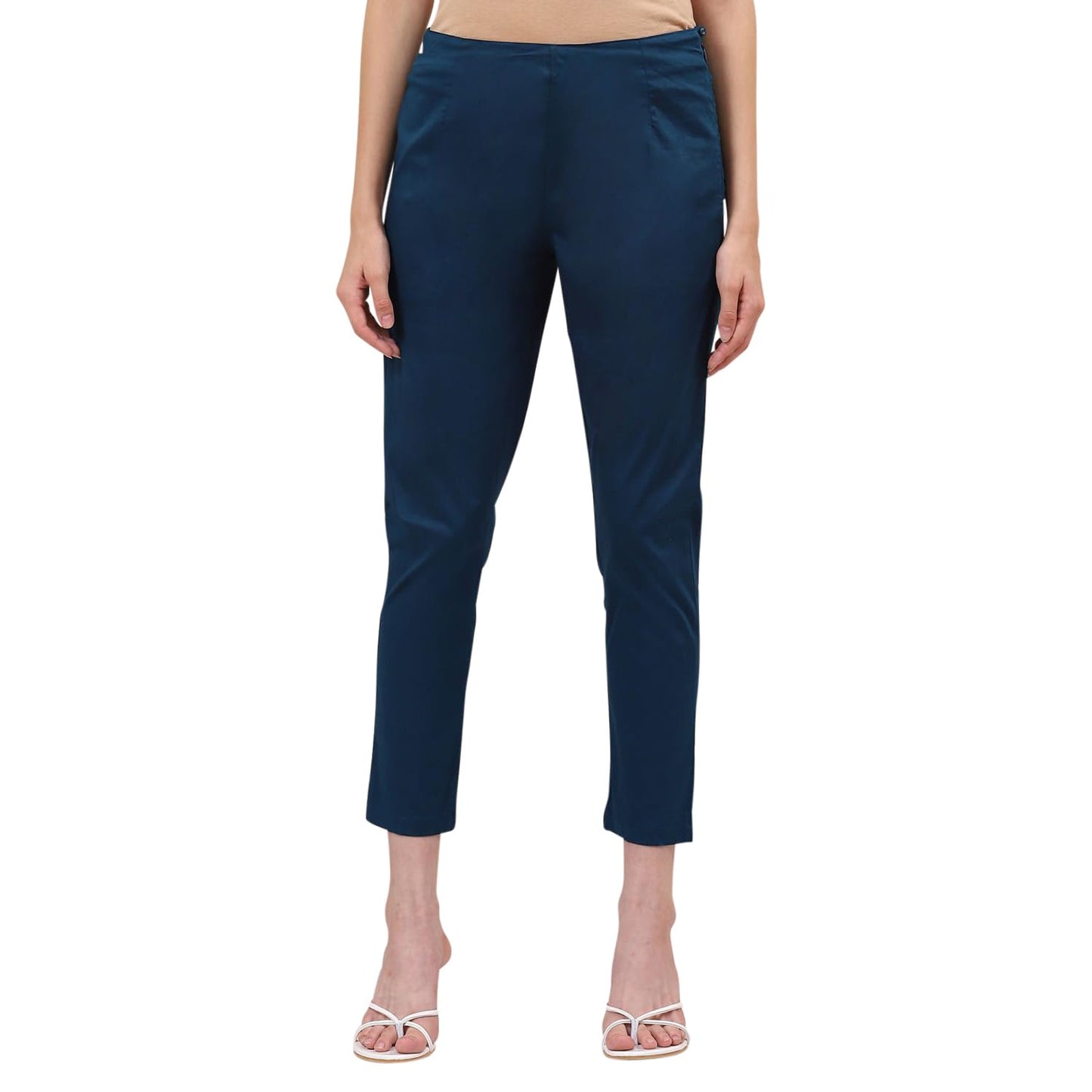 Rangriti Women Cobalt Blue Slim Pants_XL