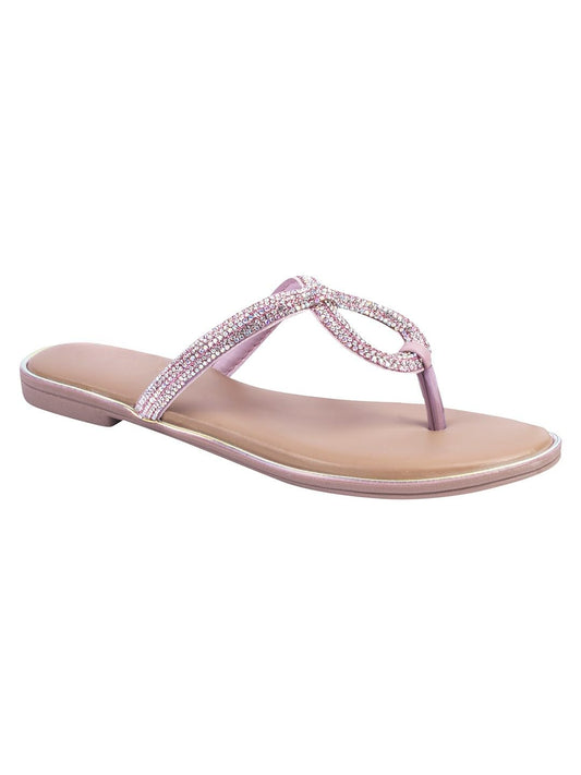 GLEMATOZ Women?s Pink Flat Sandals, Comfortable Open Toe Slides|| with Arch Support, Lightweight Summer Beach & Casual EU36