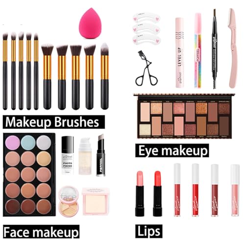 CALANDIS™ All Makeup Set Lipgloss for Women Multipurpose for Holiday Travel Beginners Style A | Makeup Sets & Kits | Makeup