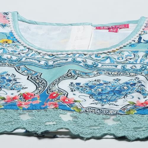 BIBA Girls PRINTED STRAIGHT KID(KWSUMMER ZEST5826_WHITE_11)