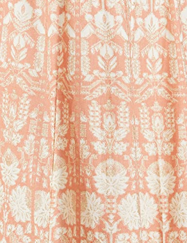 W for Woman Peach Printed Kalidar Skirt_20FEW50283-114284_S