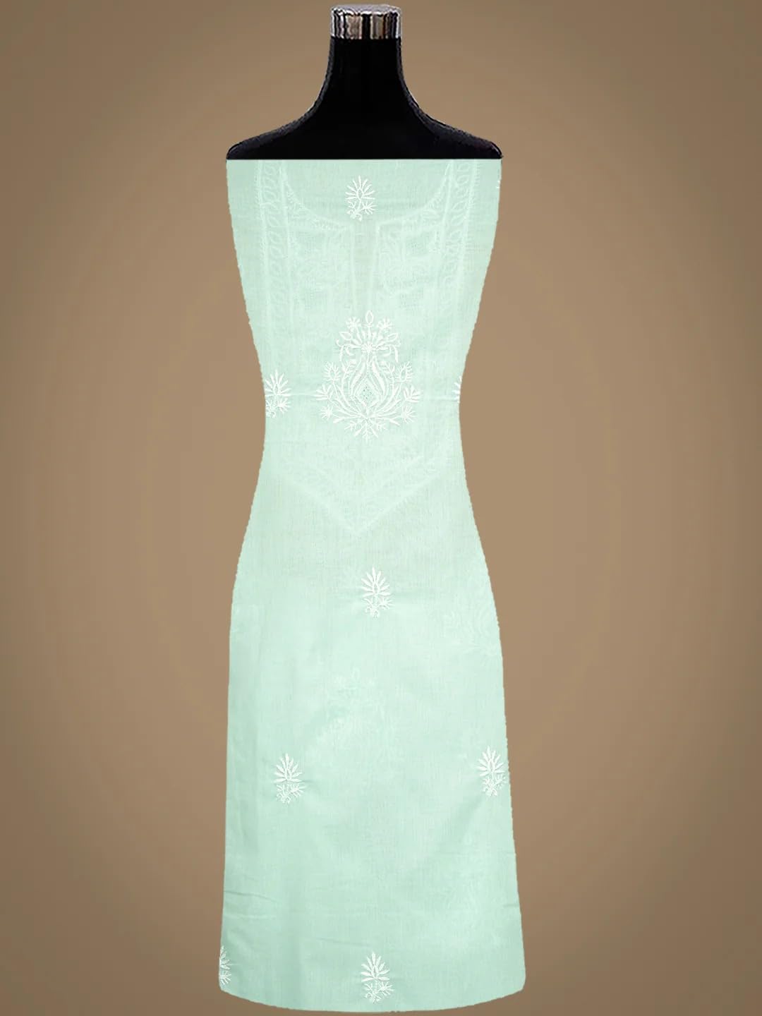 Ada Hand Embroidered Lucknowi Chikankari Unstitched Cotton Dress Material Suit Piece with Dupatta for Women 01A773700 Sea Green