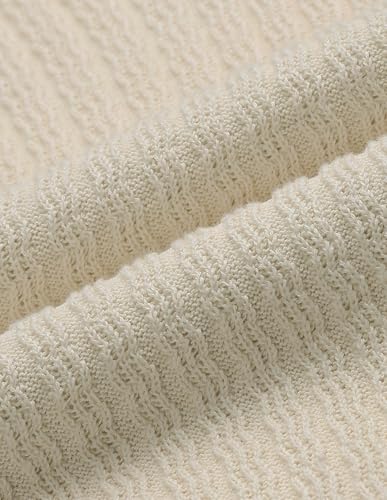 U.S. POLO ASSN. Textured Relaxed Fit Sweater (UWAW25SWE216_White_M)