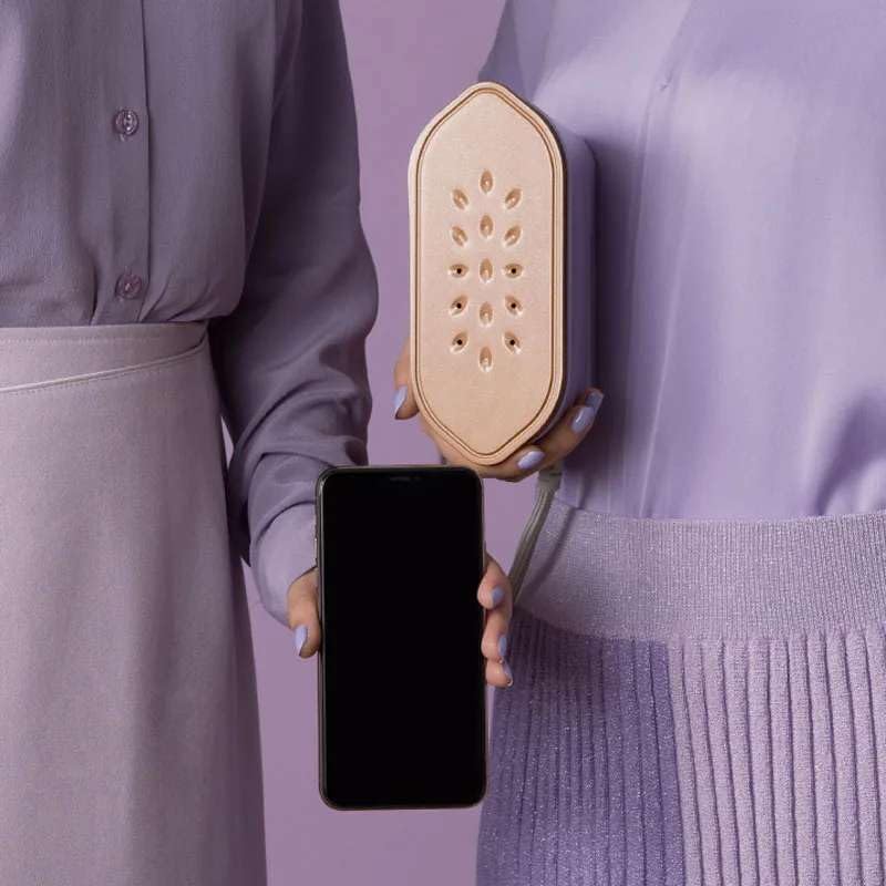 Mann Mart Powerful Handheld Garment Steamer for Clothes Ironing - 1000W Travel Steamer with 6 Steam Holes for Wrinkle-Free Clothes at Home