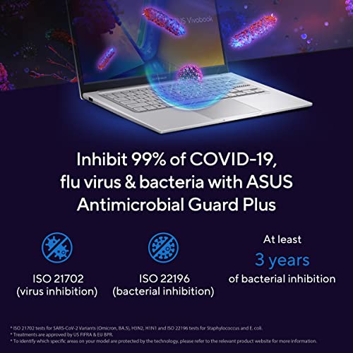 ASUS Vivobook 14 (2025),13th Gen, Intel Core i3-1315U, 8GB RAM, 512GB SSD, FHD, 14", (35.5 cm) Windows 11 Home, M365 Basic(1 Year)* Office 2024,Cool Silver,1.4 Kg, X1404VA-EB321WS, Thin & Light Laptop
