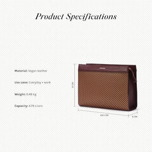 MOKOBARA Freddie's Pouch Leather Clutch With Detachable Wrist Strap Maroon | Storage Slip Pockets Lightweight Water Resistant Portable Handbag Purse Evening Cocktail Party Wristlet Concealed Zippers