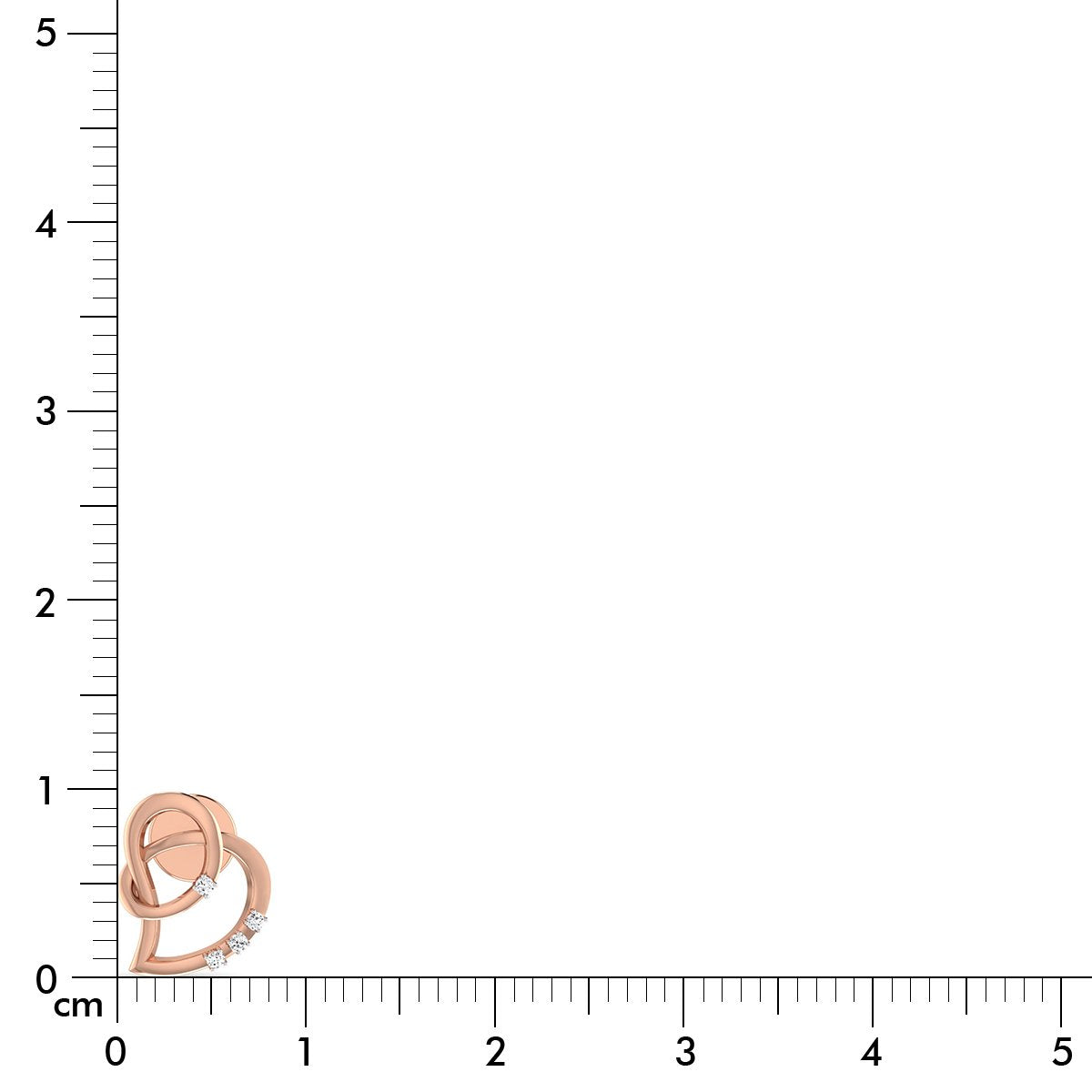 Aucent by PC Jeweller The Yalissa Heart 18k Yellow Gold and Diamond Earrings