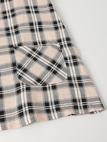 Max Girls Checked Dungaree Dress with Top (Black_2-3 Y)