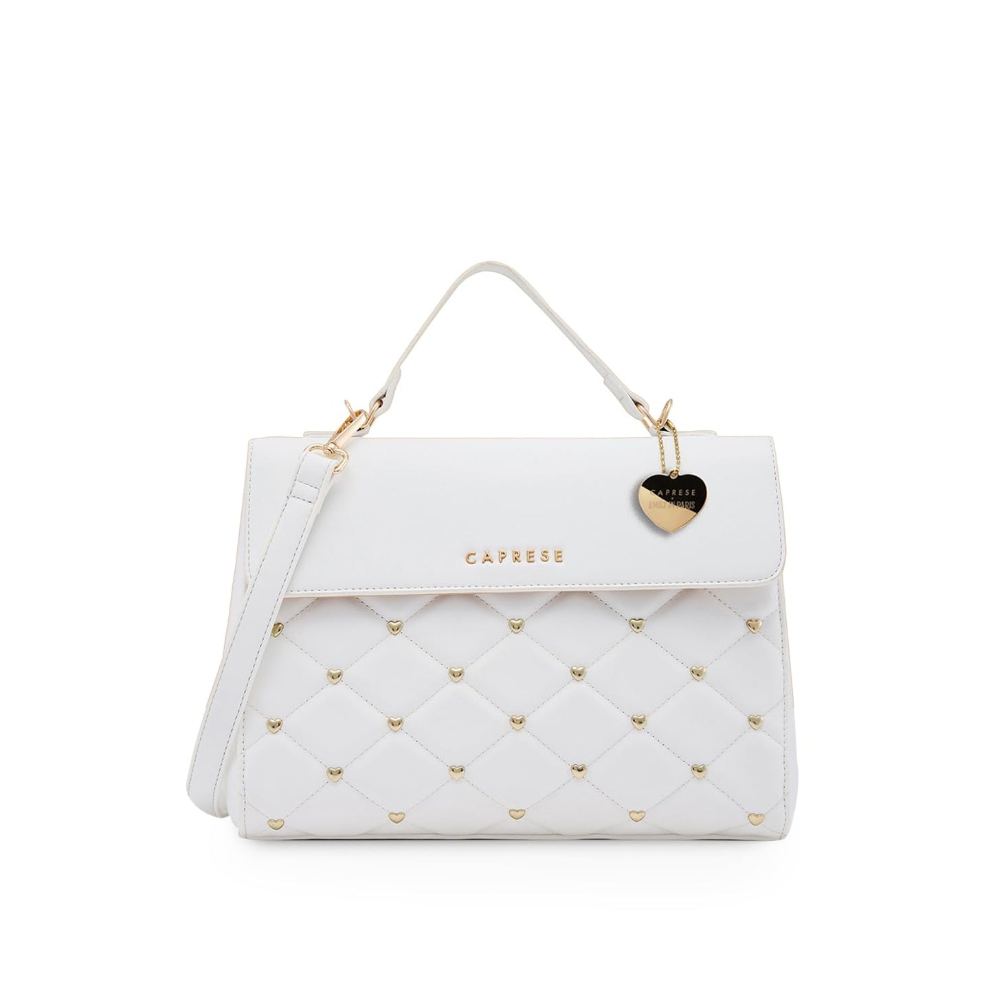 Caprese Cheryl Satchel Bag, Large | Stylish Quilted Handbag for Women with Multiple Compartments & Adjustable & Detachable Sling Strap | Secure Zip Closure| Perfect for Casual & Daily Essentials