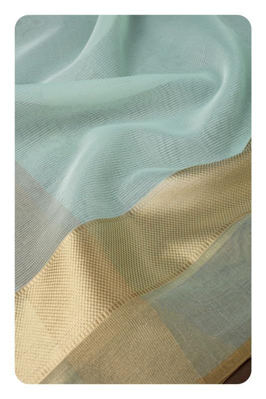 Soch Womens Sea Green Polyester Zari Woven Dupatta