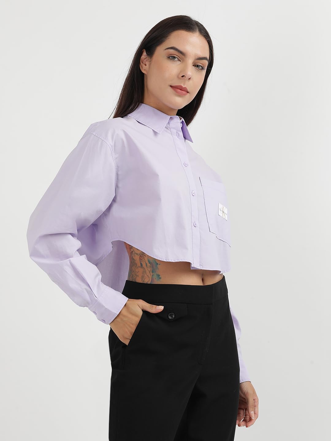 Calvin Klein Womens Purple Color Shirt