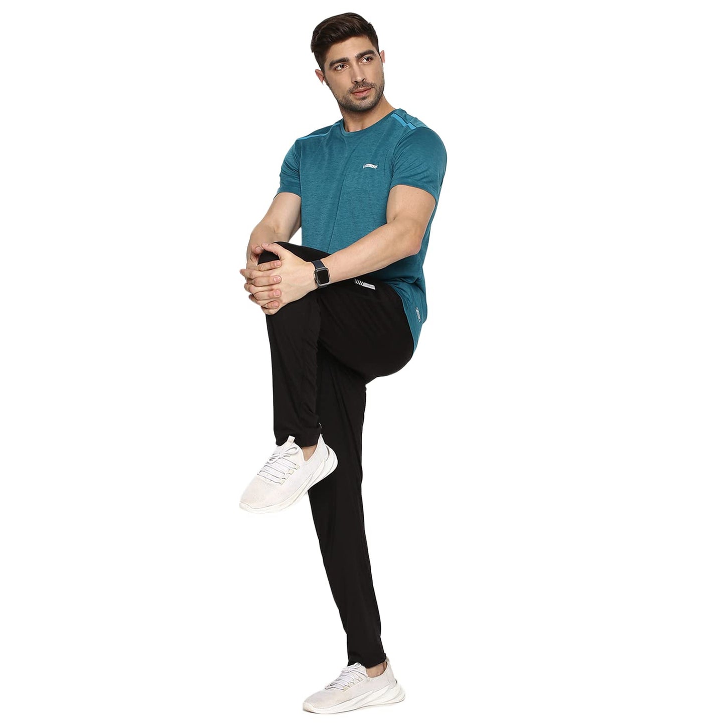 Van Heusen Performance Men's Regular Fit T-Shirt - 100% Polyester - Swift Dry, Crew Neck, Shoulder Bonding_61005_Seabird Green_L