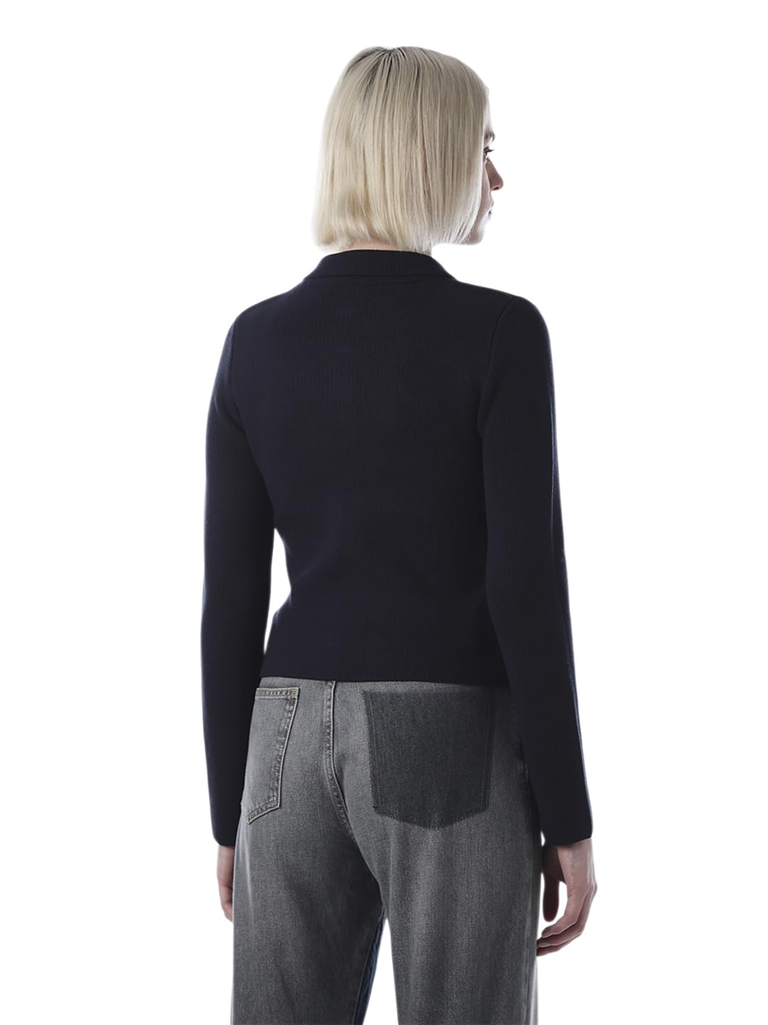 ONLY Women Shirt Collar Button Detailed Cardigan