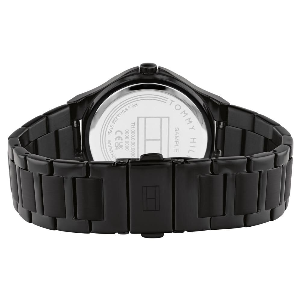 Tommy Hilfiger Quartz Analog Black Stainless Steel Strap for Women-TH1782644
