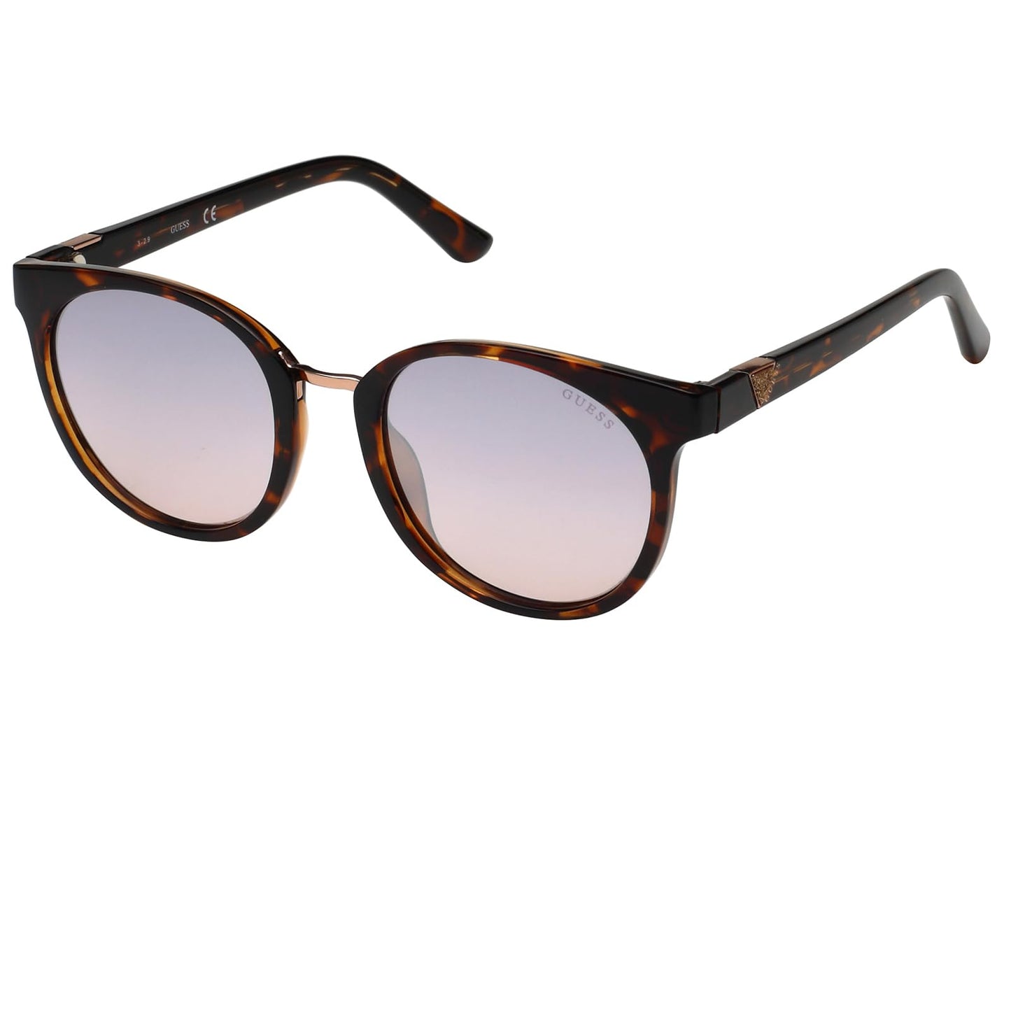 GUESS Mirrored Oval Women Sunglasses -(GU7601 52U 52 S |52| Blue Color Lens)