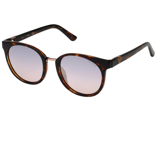 GUESS Mirrored Oval Women Sunglasses -(GU7601 52U 52 S |52| Blue Color Lens)