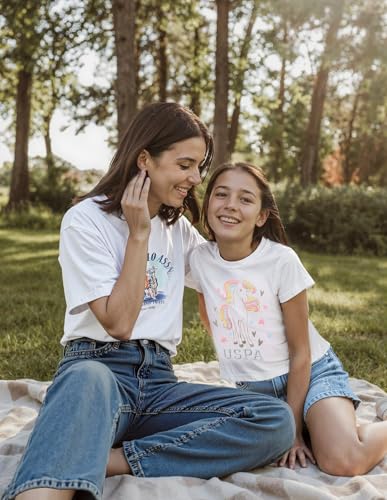 U.S. POLO ASSN. Girl's Regular Fit T-Shirt (UGSS25TSH241 White