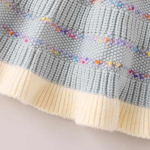 Hopscotch Girls Full Sleeves Textured Print Grey Skirt set For Ages (3-4 Years)