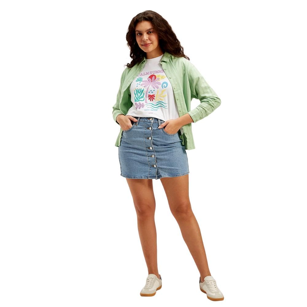 Levi's Cotton Western Skirt Blue