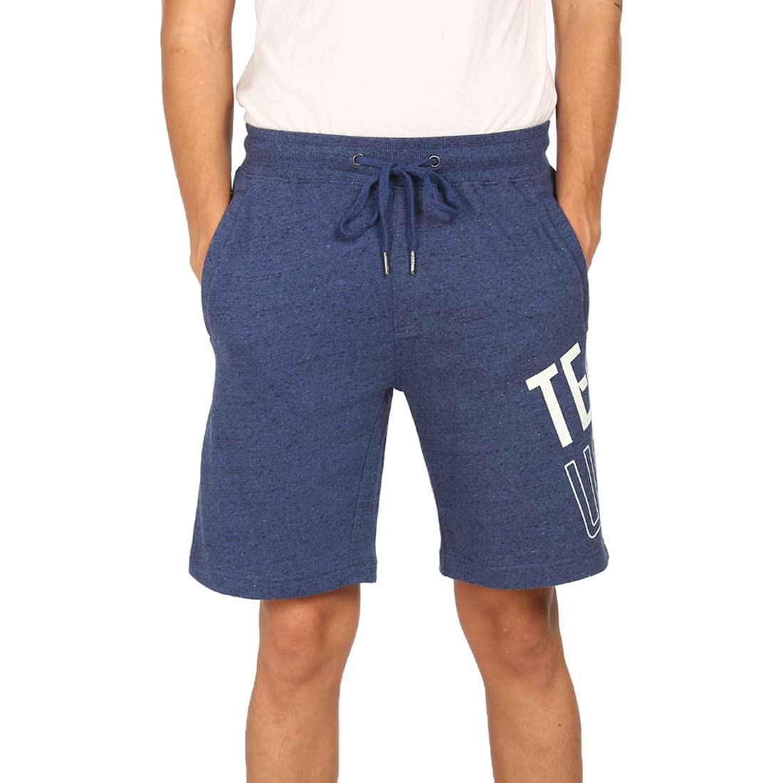 US Polo Association Men's Lounge Shorts (I676-433-PL-M_Denim Melange_Medium)