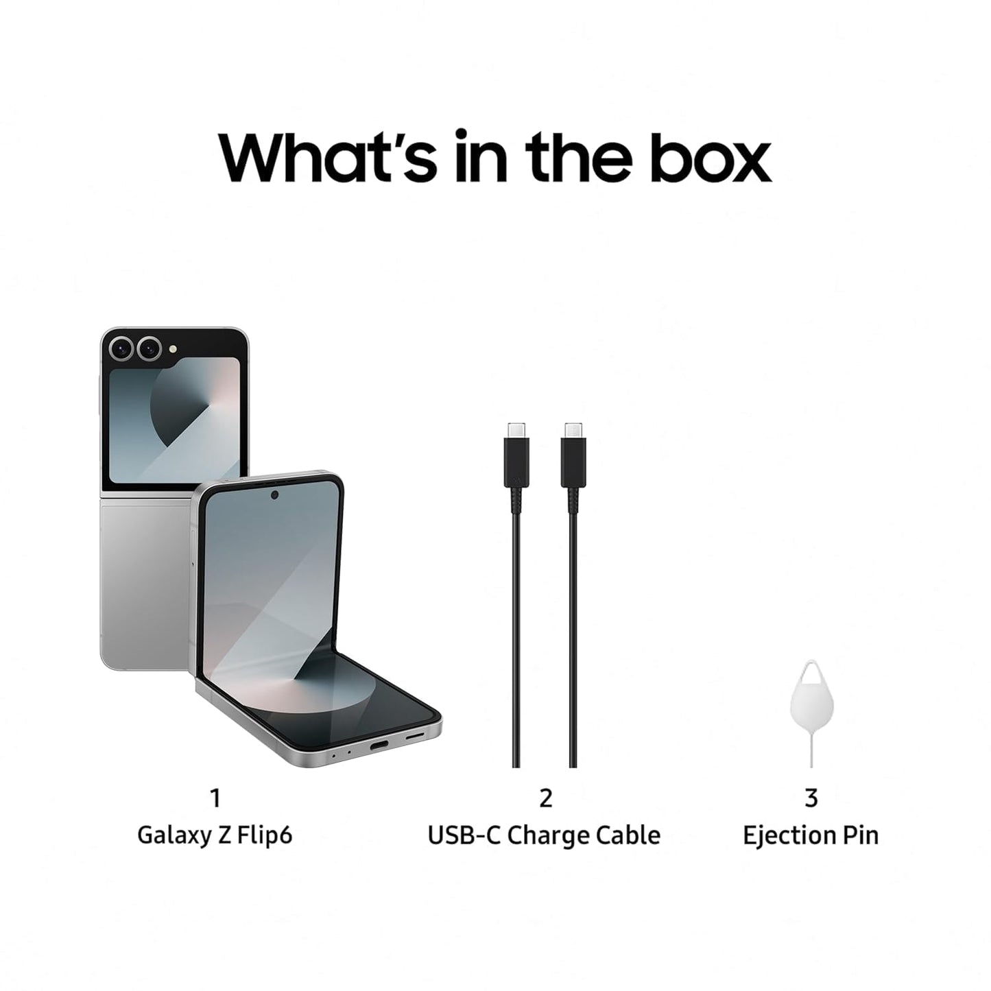 Samsung Galaxy Z Flip6 5G AI Smartphone (Silver Shadow, 12GB RAM, 512GB Storage) with Other Offers