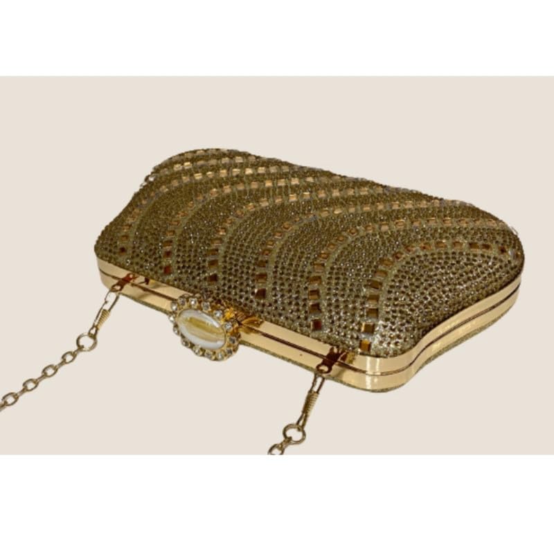 Mastyle® Diamond Clutch Handbag For Women With Rhinestone Finish And Compact Design