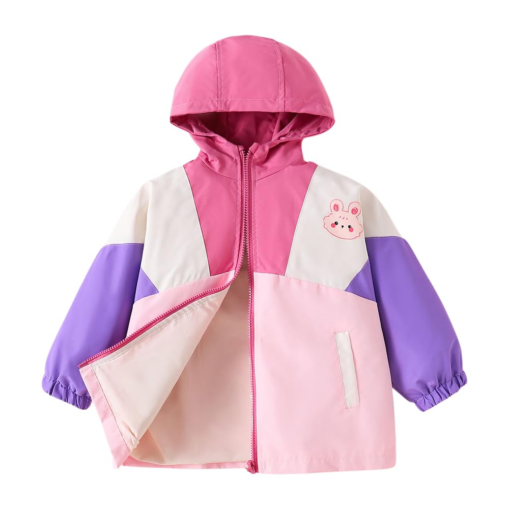 Hopscotch Girls Polyester Waist Length Jackets in Multi Color For Ages (6-7 Years)