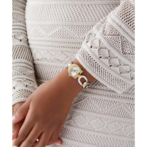 GUESS Gia Silver Asymmetrical Dial Analog Women's Watch - GW0683L6