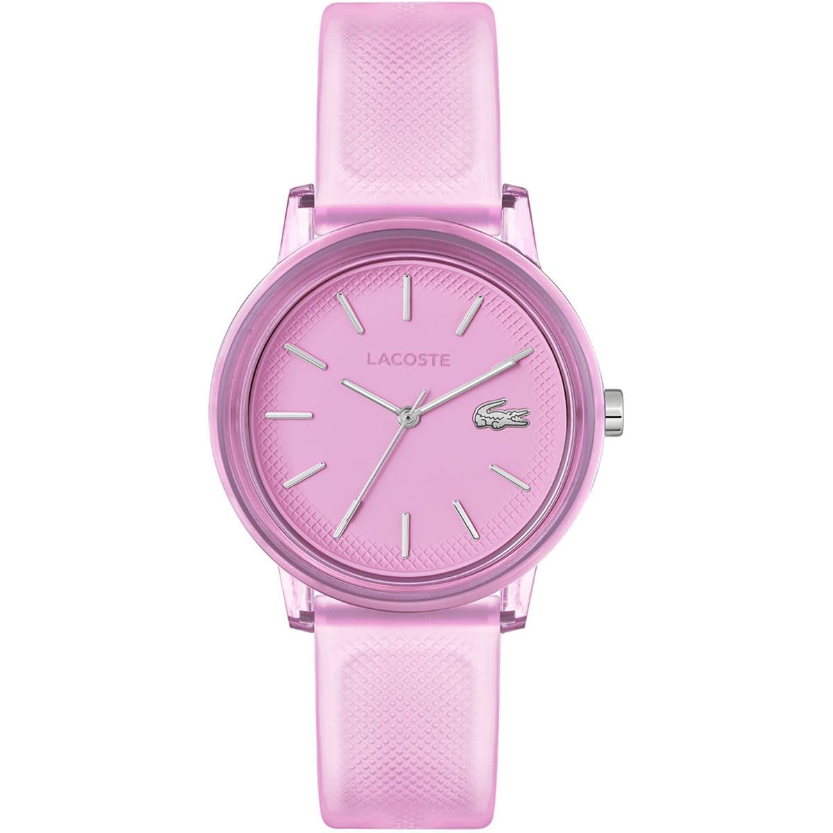 Lacoste Lacoste.12.12 Qtz Basic Pink Round Dial Women's Watch|Leather Material|Multi Color Band - 2001362