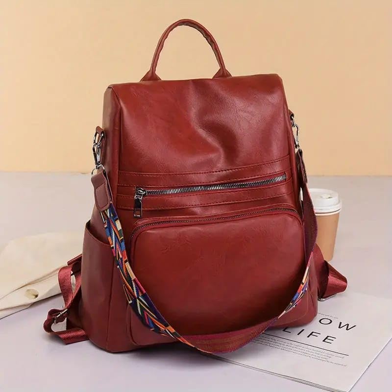 TrueArch Women BackPacks Stylish Embellishments Interior Organizer Pockets,&Lockable Zippers For. (Maroon)