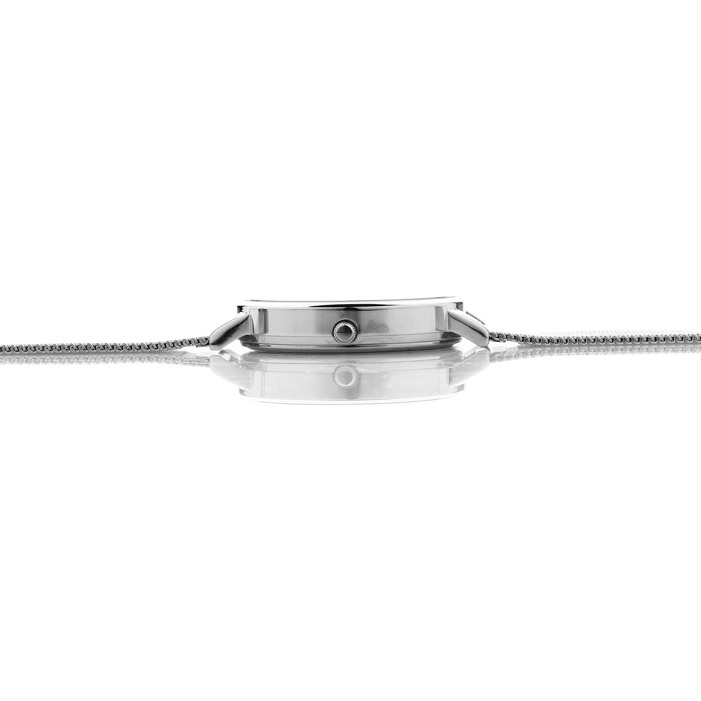 Olivia burton White Dial Qtz Basic White Round Dial Women's Watch|Stainless Steel Material|Silver Color Band - OB16BD97