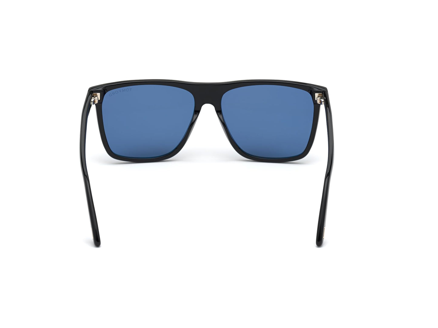 Tom Ford Shiny Black Frame and Blue Lens Sunglasses for Men - Size: 57/15/145 - Mode: FLETCHER FT0832