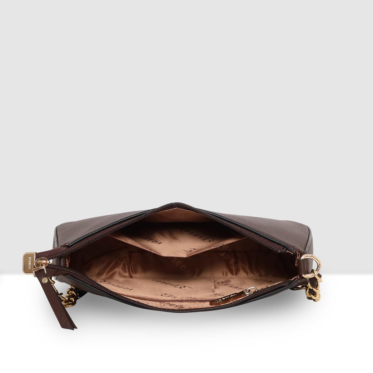 ESBEDA Brown Colour Chain Handle Small Handbag For Women