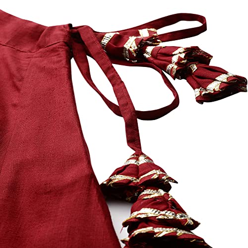 Divena Maroon Gota Hand Work lehenga dupatta set