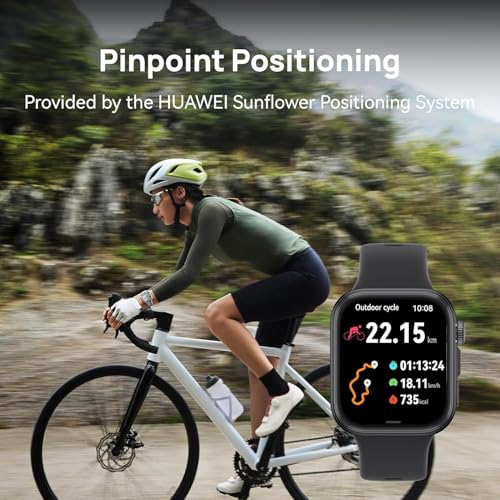 Huawei Watch FIT 4 smartwatch, 1.82" Large Display, Up to 10-Day Battery Life, Dual Band GPS, 100+ Sports Modes, Fitness Health Tracker, Emotional Assistant, Compatible with Android iOS, Black