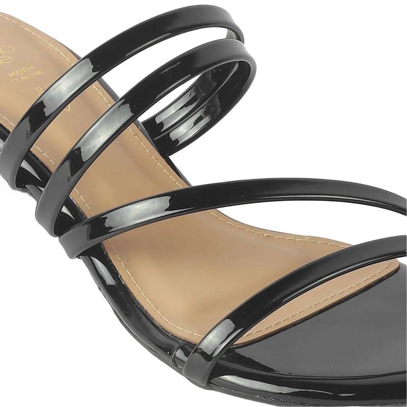 tresmode Teuice Women's Black Block Heel Sandals in Size 4 UK / 37 EU