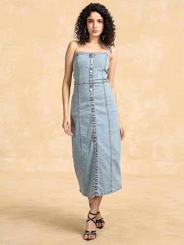Kazo Jackson Midi Dress Blue